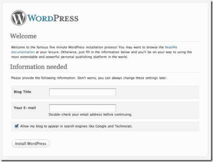 установка wordpress на денвер